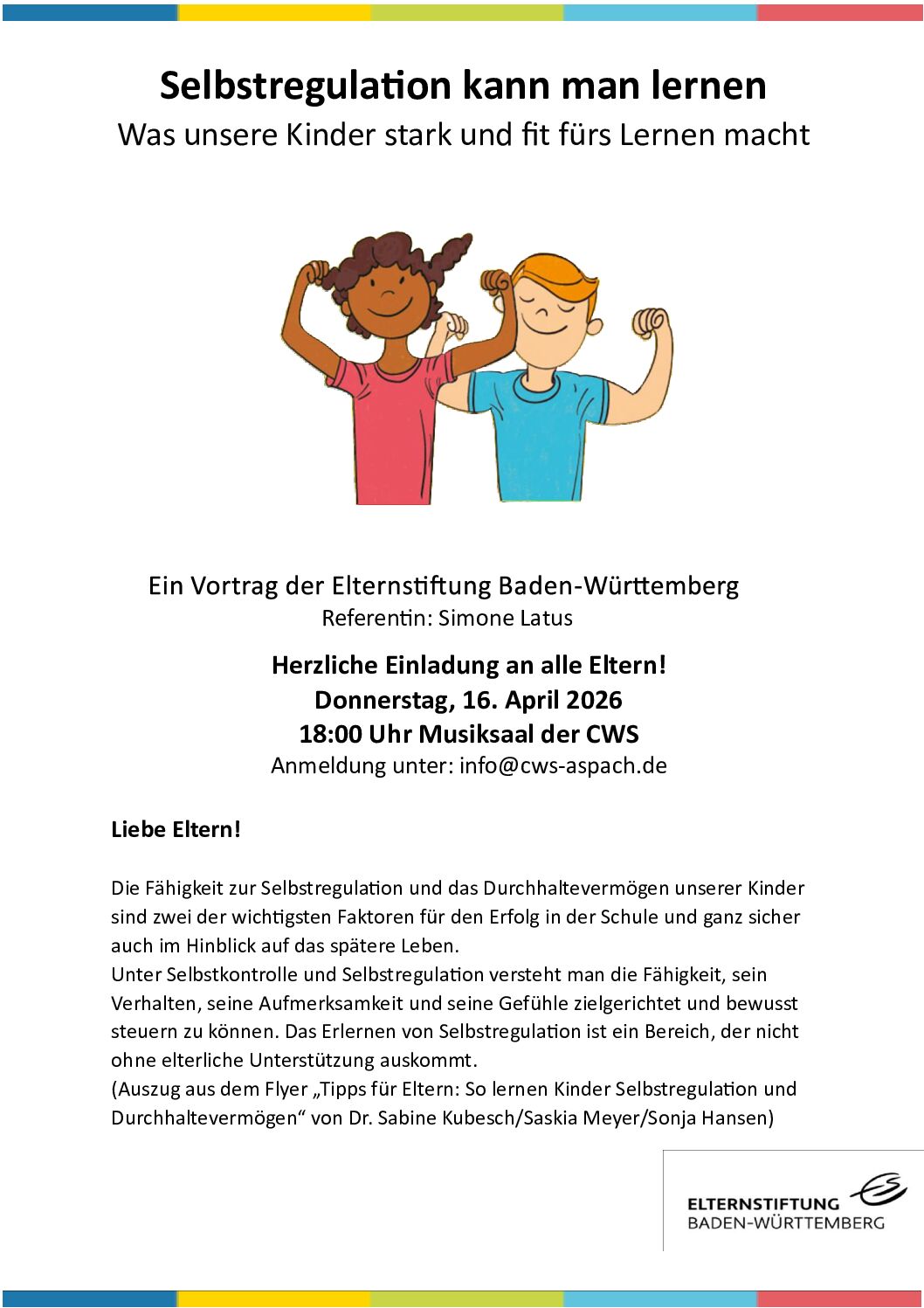 EA Conrad-Weiser-Schule Aspach-Selbstregulation-Vortrag 16.04.2026